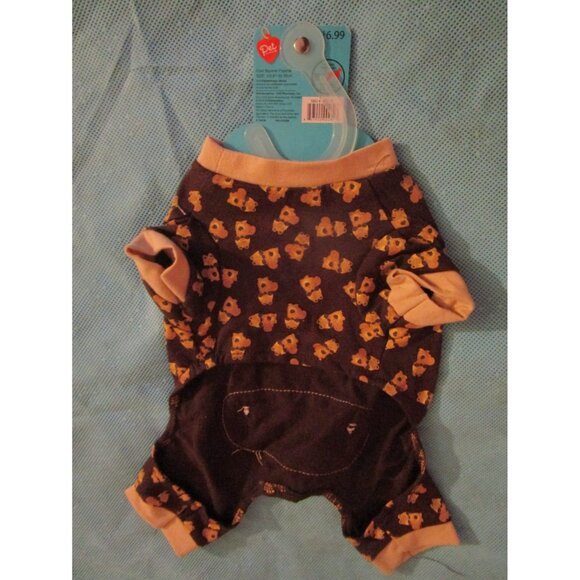 Pet Central Dog Pajamas Clothes Pjs Cool Squirrel Pajamas Brown Extra Small XS - Picture 2 of 4